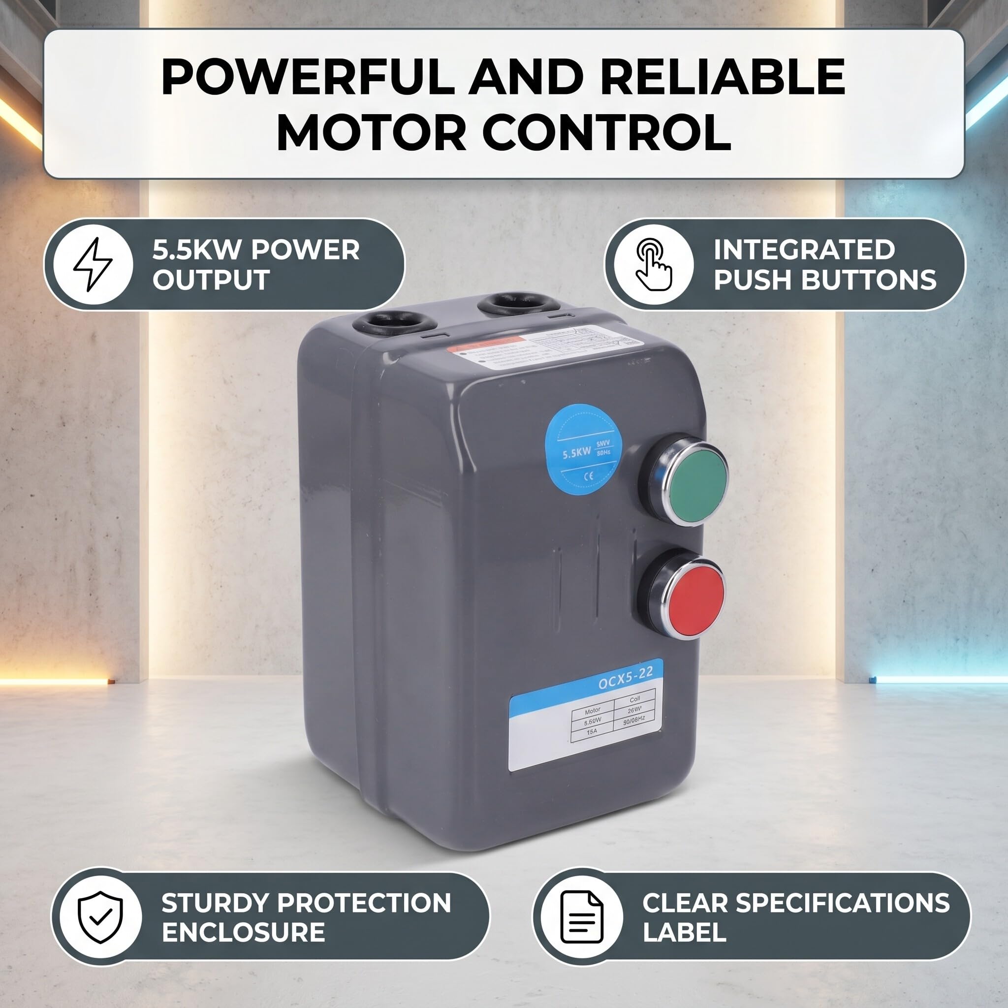 Démarreur Moteur Magnétique Triphasé 5.5kW