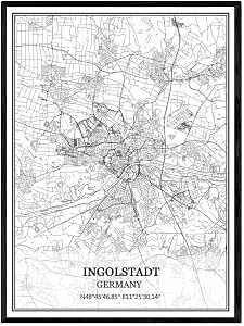 Tanokcrs Fredericksburg Virginia America Wall Art City Map Paintings Canvas Unframed Artwork Modern Simple Poster Home Office Decor 24x36 Inches