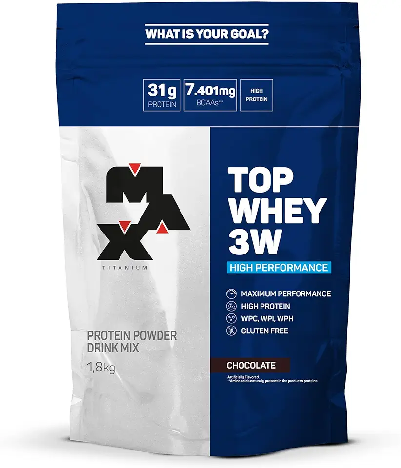 Max Titanium Top Whey 3W + Performance Refil 1 8Kg Chocolate V01