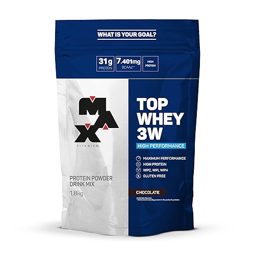 Top Whey 3W Refil (1, 8kg) - Mais Performance - Chocolate, Max Titanium