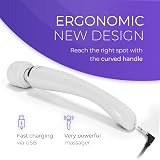 Masseur sans fil de Yarosi - Le plus puissant pouvoir vibratoire thérapeutique - Magic Stress Away - Parfait pour la récupération muscularie personnelle après le sport - USB - Curve - Blanc - 4