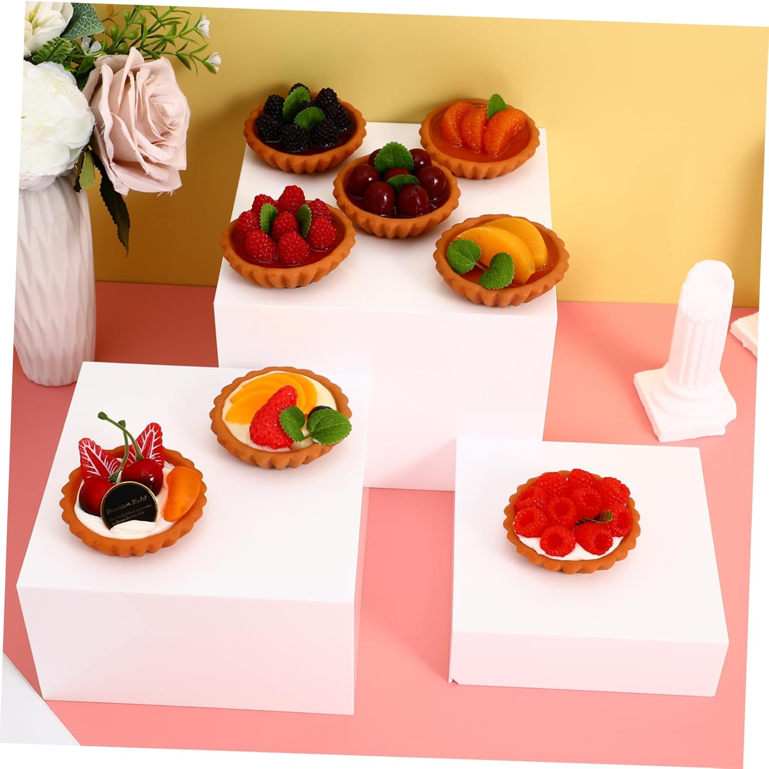 STOBAZA 1Set Cubic Food Risers Buffet Display Stands for Cupcakes Desserts and Collectibles Versatile Easy to Use Space Saving Design for Parties and Events
