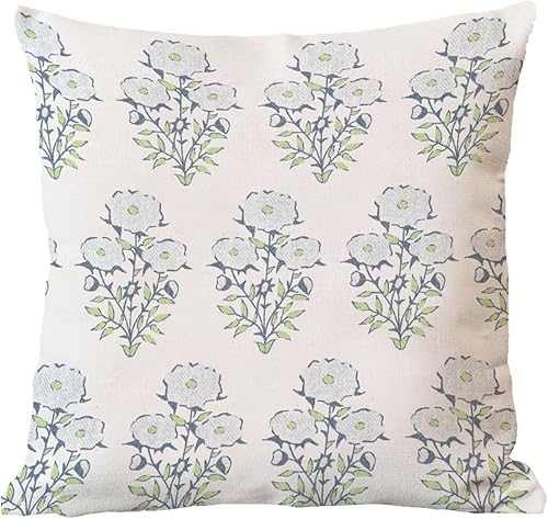 Miniatura 5 de Mughal - Funda de almohada estilo chinoiserie, funda de almohada asiática de 16 x 16 pulgadas, decoración rústica para el hogar, sofá, sala de