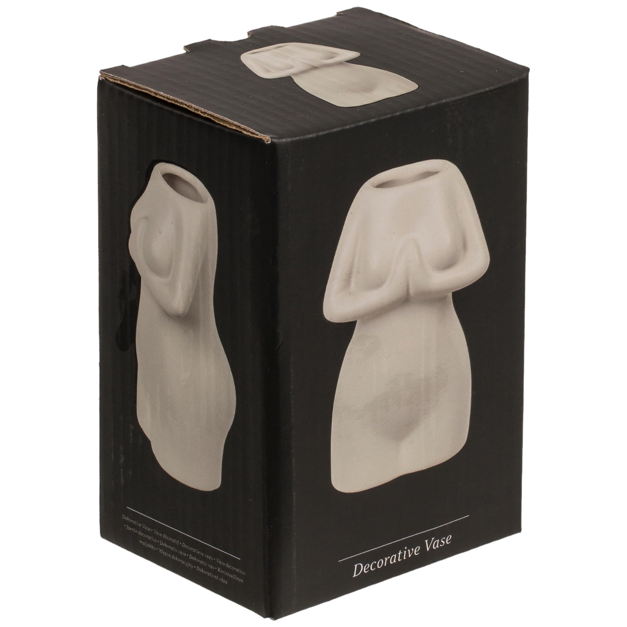 MIJOMA Mini vaso decorativo in ceramica dal design del corpo delle donne, elegante decorazione per la casa, adatto a qualsiasi stile di arredamento, corpo delle donne, 18 cm, bianco