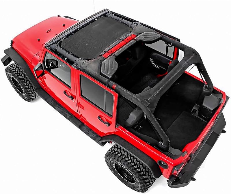 Tela de Proteção Solar para Teto Savadicar para Jeep Wrangler JK JKU 2007 a 2018 – 2 unidades