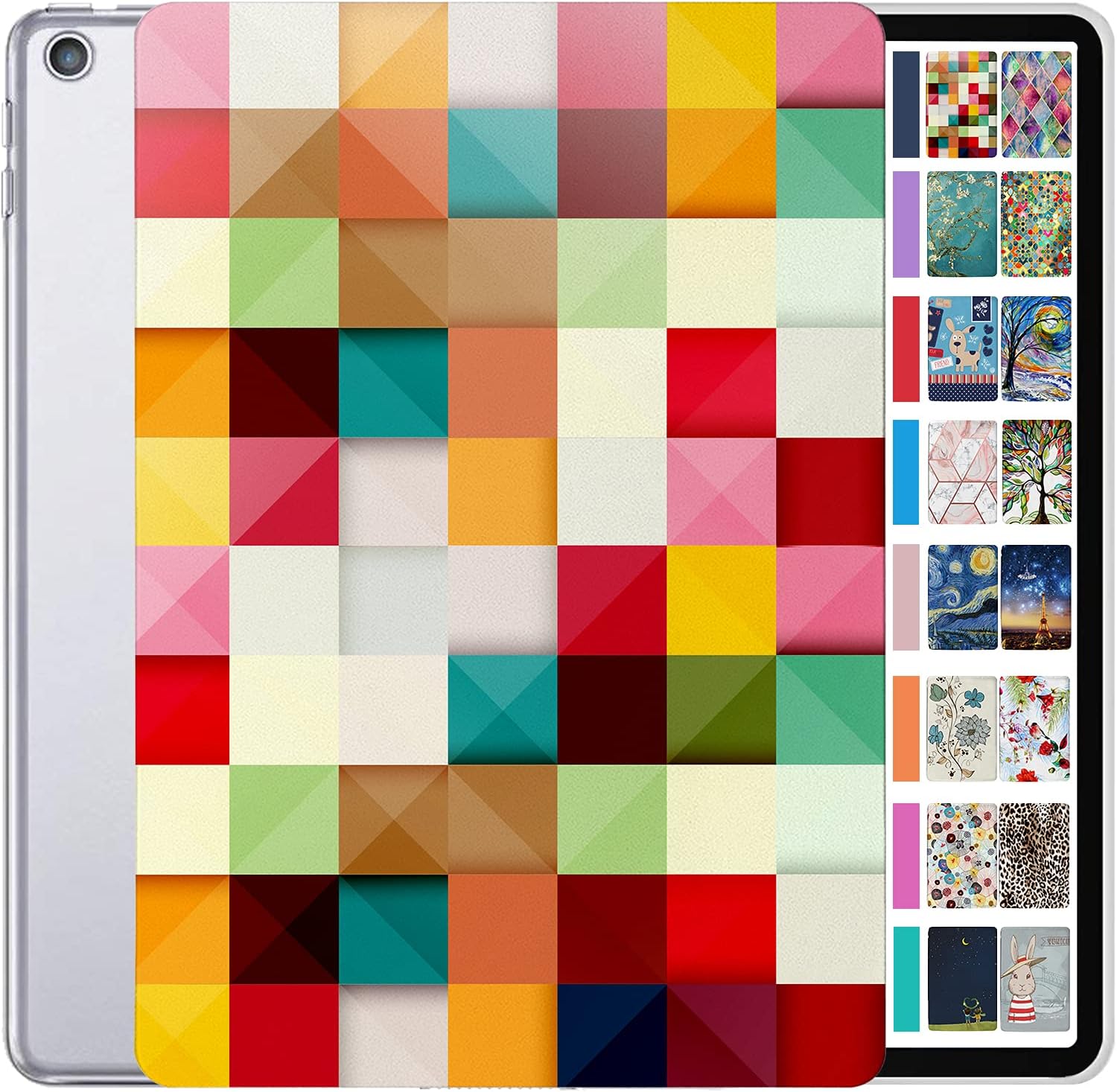 DuraSafe Cases for iPad 2013 Air 1st Gen 9.7 inch PC Case A1474 MD785LL/A MD788LL/A MD788CH/A A1475 MD786LL/A MD789LL/A MD898LL/A ME906LL/A A1476 ME993LL/A ME999LL/A MF020LL/A MF021LL/A - Color Grid