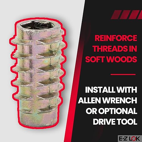 Miniatura 9 de E-Z LOK - 851618-20 E-Z LOK Inserto roscado, zinc, hexagonal empotrado, 516"-18 roscas internas, 0.789" de longitud (paquete de 50)