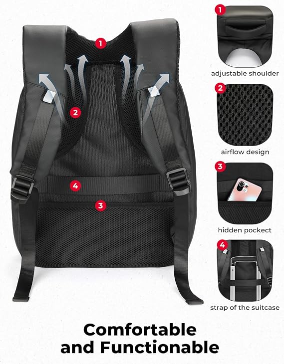 KEMIMOTO Motorcycle Backpack with 96 x 128px LED Display Screen