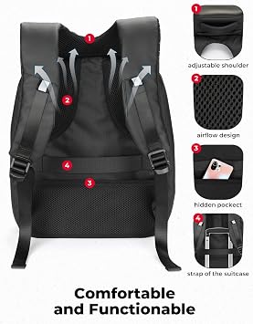 KEMIMOTO Motorcycle Backpack with 96 x 128px LED Display Screen
