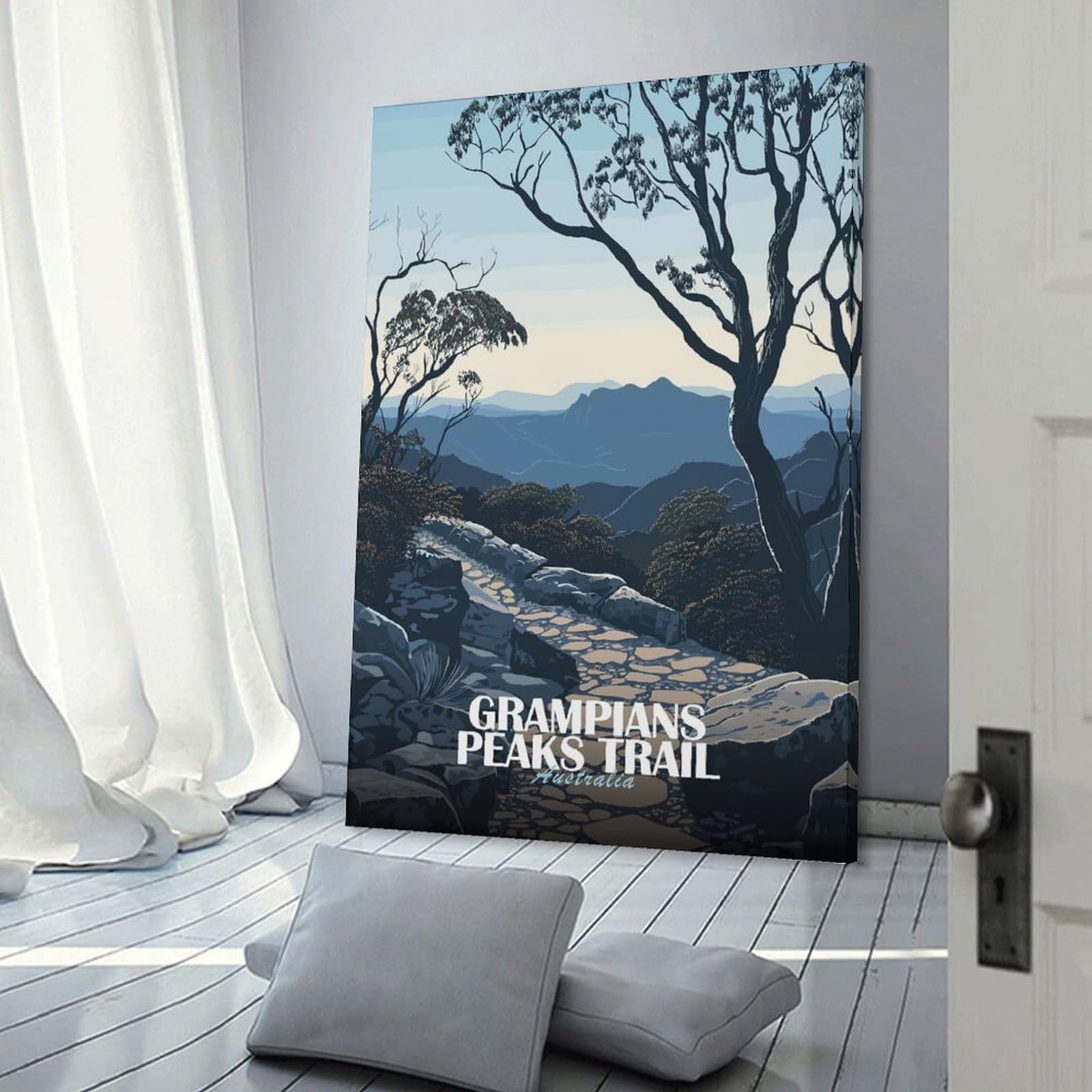 Junmoney Grampians Peaks Trail Australia Home Decor Wall Art 20x30inch(50x75cm), for Living Room, Bedroom Or Home Office, Decorative Present for New Homes