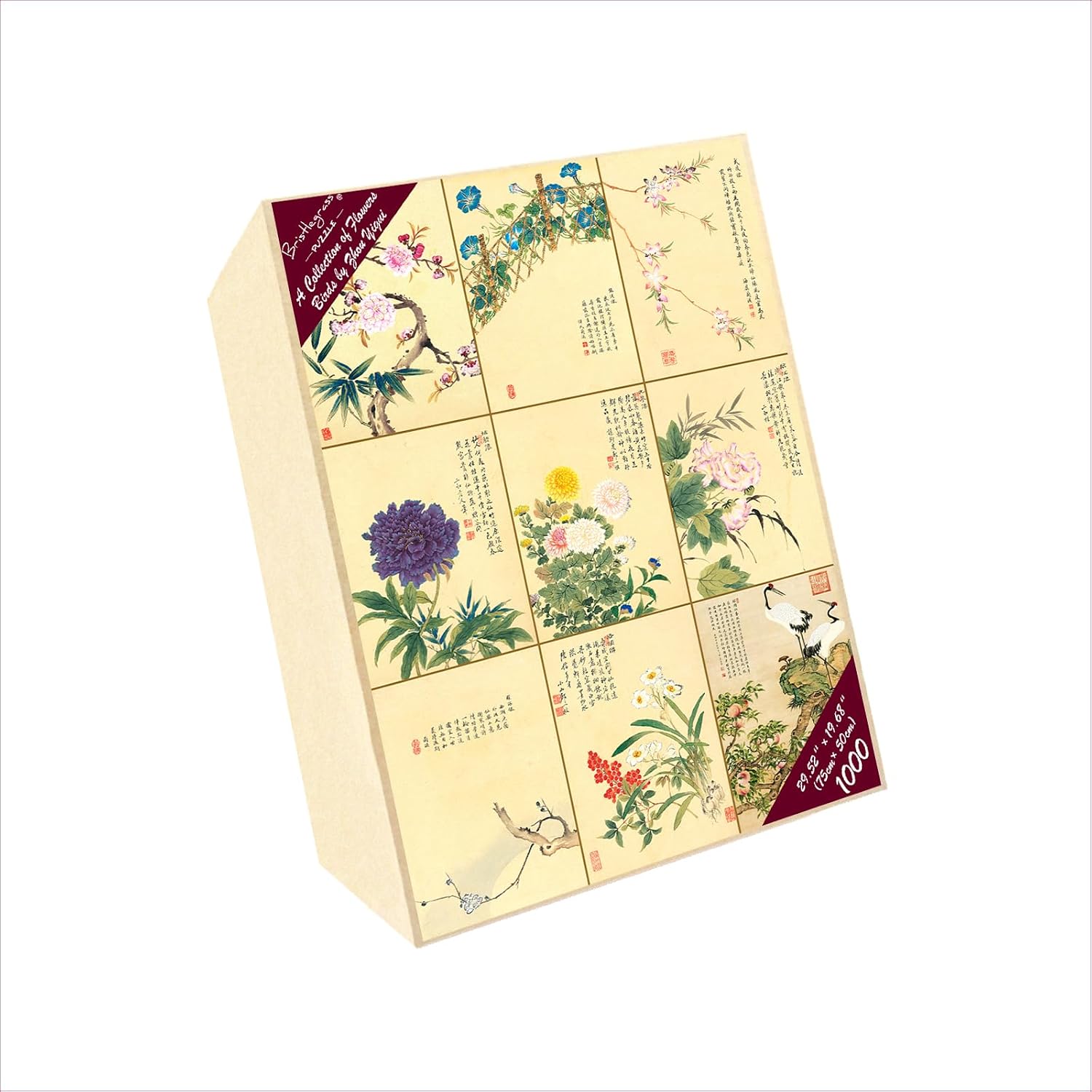 Jigsaw Puzzles for Adult 1000 Piece, A Collection of Flowers and Birds. Sturdy Pieces Fit Together Perfectly - Challenging Family Activity Puzzles for Family Games (1000pc)