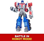 Transformers Toys Heroic Figure d'action primaire Optimus - Figure intemporelle à grande échelle, changements dans le camion de jouets - Jouets pour enfants 6 et haut, 11-inch (Exclusif Amazon)