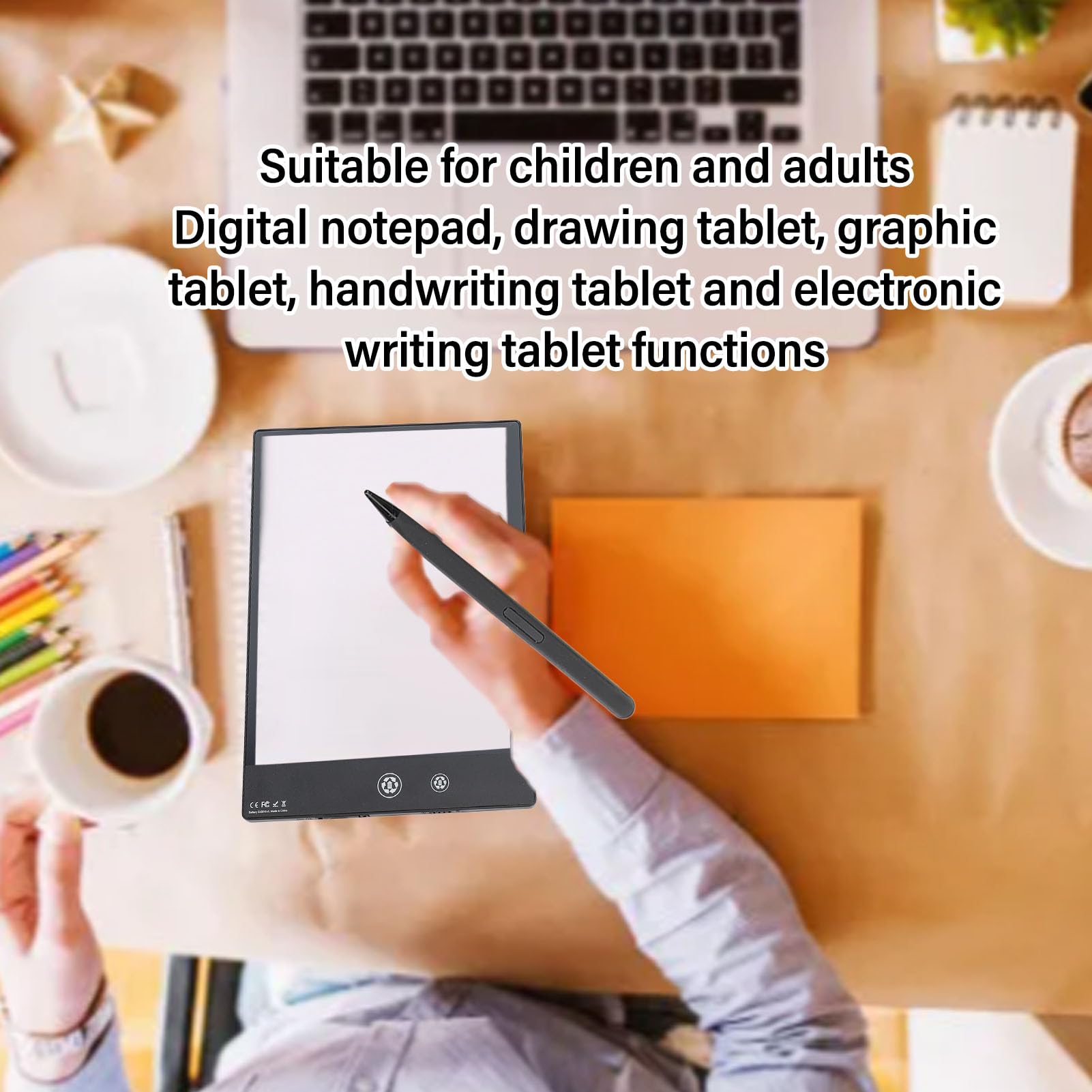 Tavoletta da Scrittura LCD, Tavoletta da Disegno Elettronica Riutilizzabile Cancellabile a Doppio Schermo da 11,5, Scrittura Digitale Portatile per Bambini e Adulti