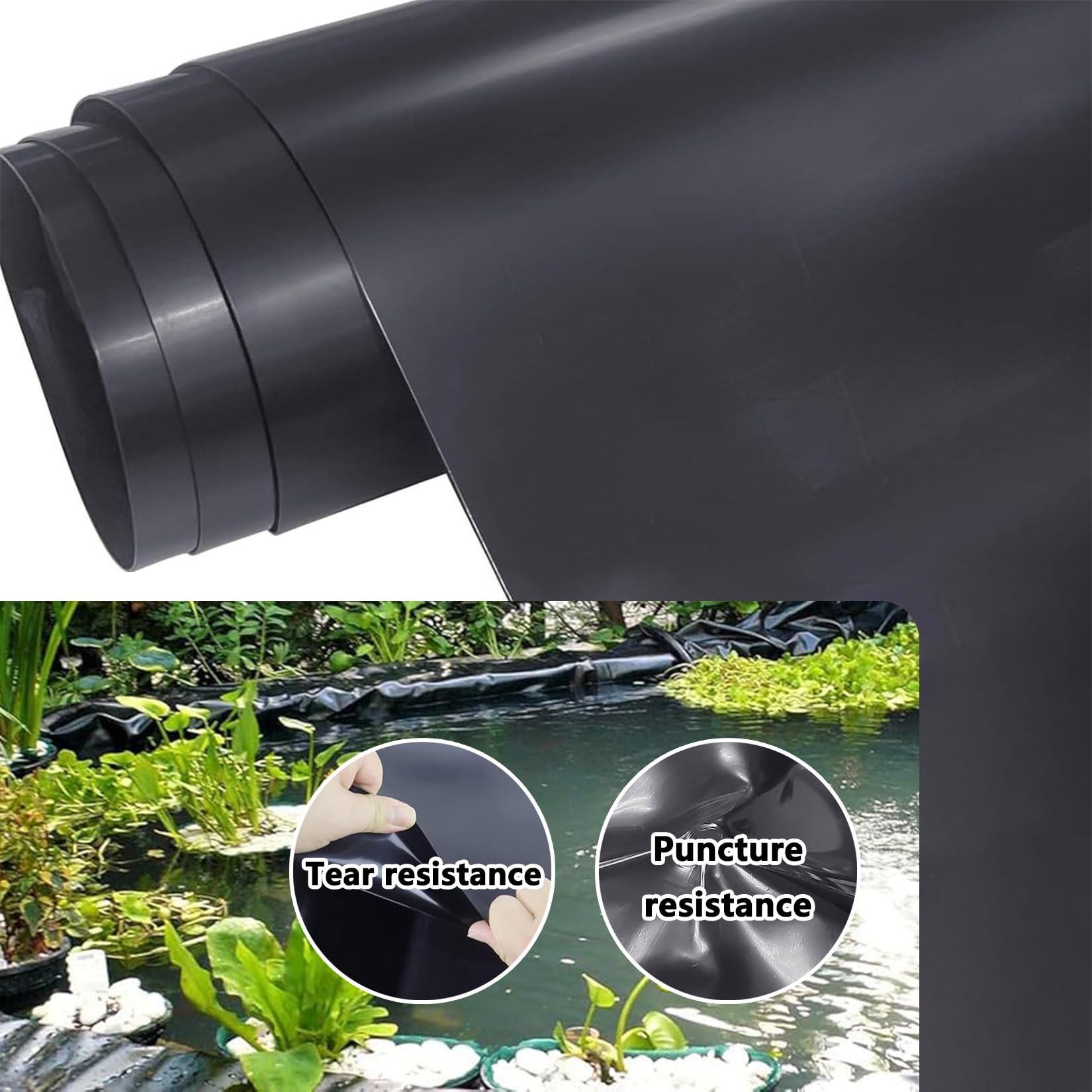 Telone resistente per piscine e giardini, rivestimento in PVC, 9 x 12,5 m, impermeabile, per fontane, torrenti e cascate, copertura esterna