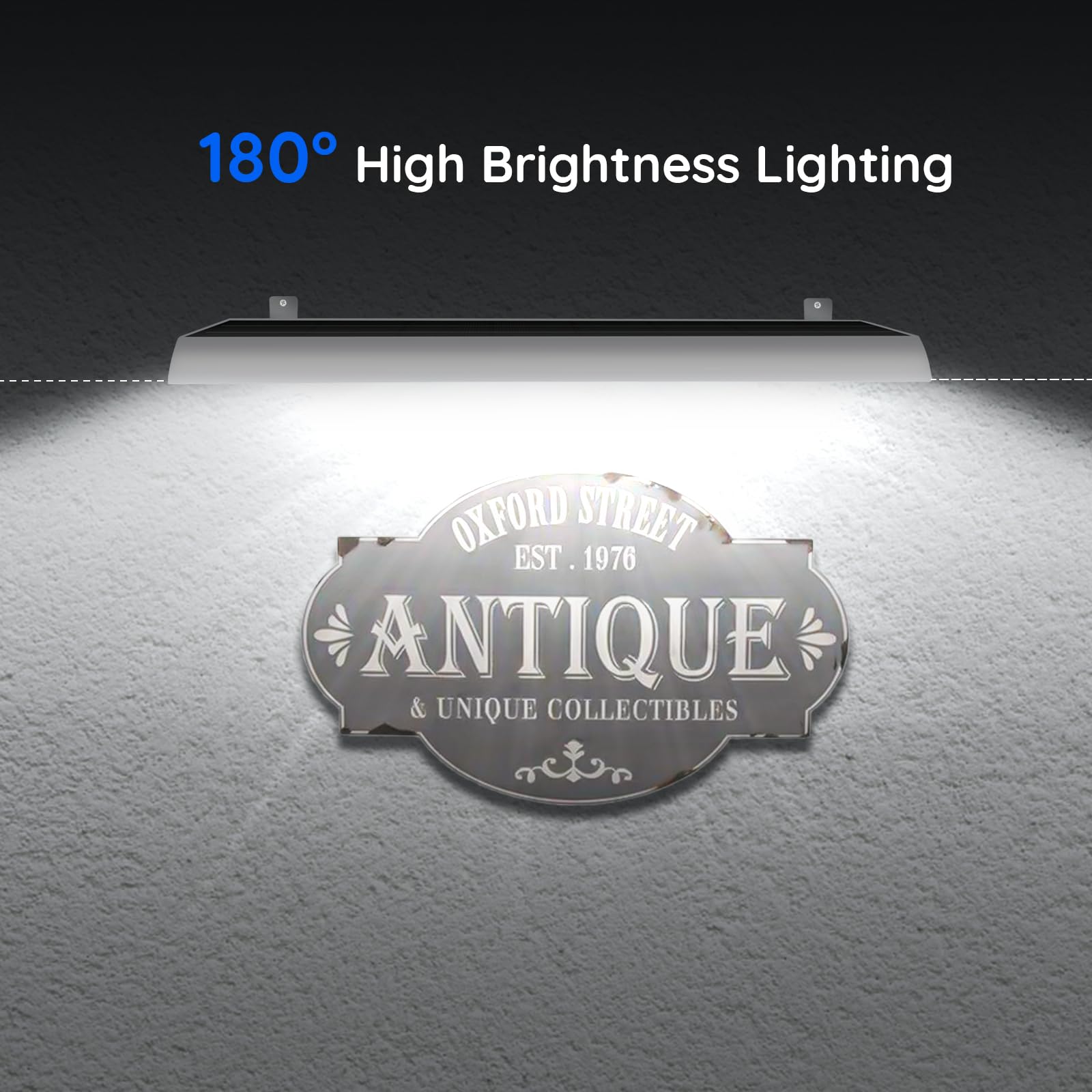 Luci solari per esterni, 232 LED, 1200 lumen, impermeabili, 8000 mAh, per affari, immobili, fienili, garage, negozi, fermate dell'autobus, HOA, cartelli autostradali, piccoli supermercati