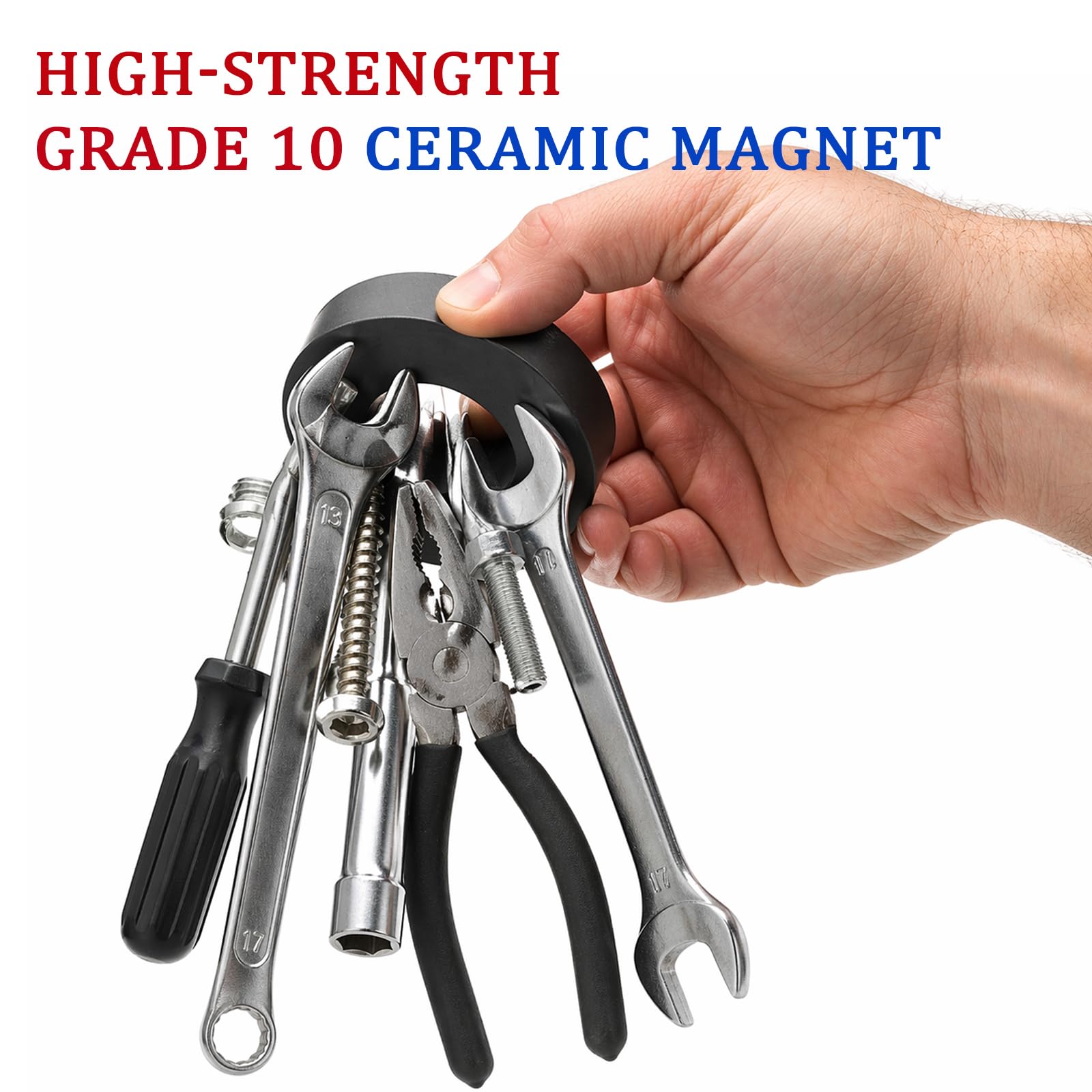 Grade 10 Ferrite Ring Magnets, 60 mm OD x 32 mm ID x 10 mm, 3 Pack — Amazon image 3