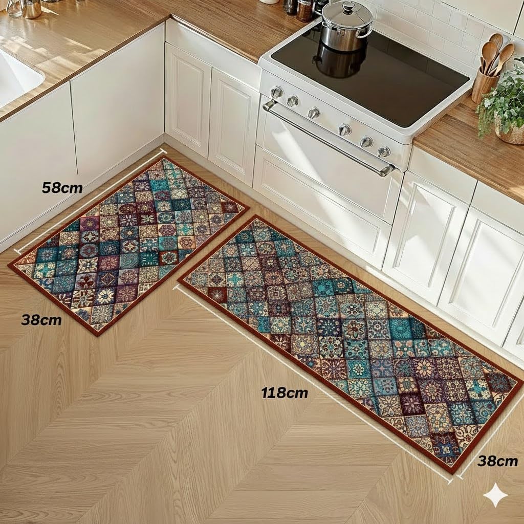 Yagzon Non-Slip Kitchen Mats - Absorbent & Comfortable -2