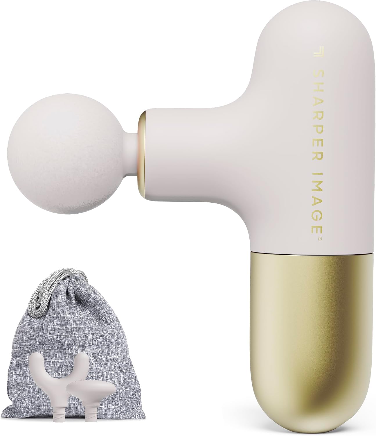 Sharper Image PowerBoost Mini Massage Gun [2026 Version] – Deep Tissue Percussion Massager| Muscle Recovery & Pain Relief| Quiet Handheld Massage Tool| Powerful & Compact| Travel Size | Gift for Women