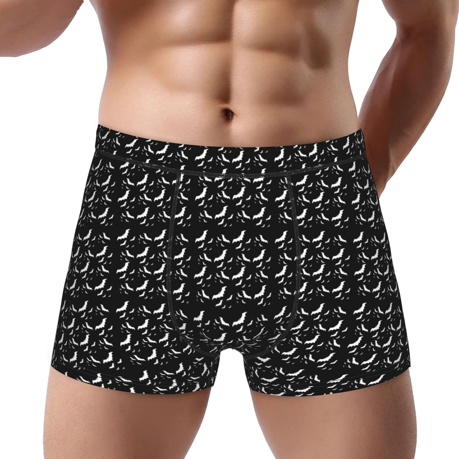 Halloween Flying Bats Print Men'S Underwear Breathable Briefs Soft Lightweight Casual Everyday Wear Gym Sleep