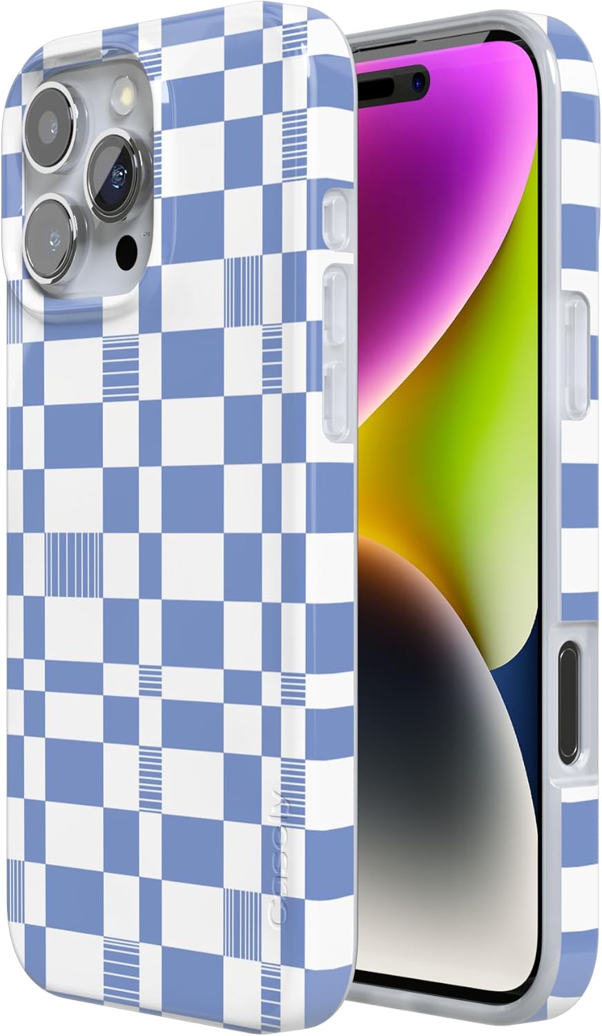 Casely iPhone 16 Pro Case | Reality Check | Periwinkle | Compatible with MagSafe | Classic Ultra Slim Design