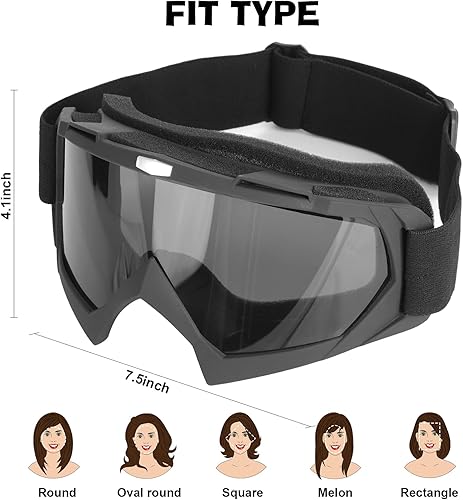 Miniatura 2 de Gafas de Motocicleta, Gafas para Moto de Tierra ATV Todoterreno Motocross Protectoras, Casco de UTV para Adultos, Jóvenes y Niños