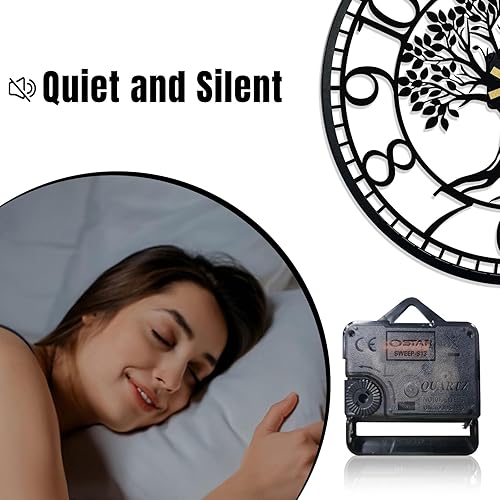 Miniatura 4 de Reloj de pared grande – Reloj de pared para decoración de sala de estar, silencioso y sin tictac, adecuado para decoración de pared, decoración de