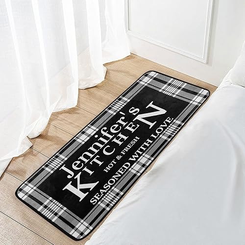 Miniatura 7 de Alfombras de cocina personalizadas con diseño de búfalo blanco, antideslizantes, acolchadas, antifatiga, para baño, cuarto de servicio, estar parado