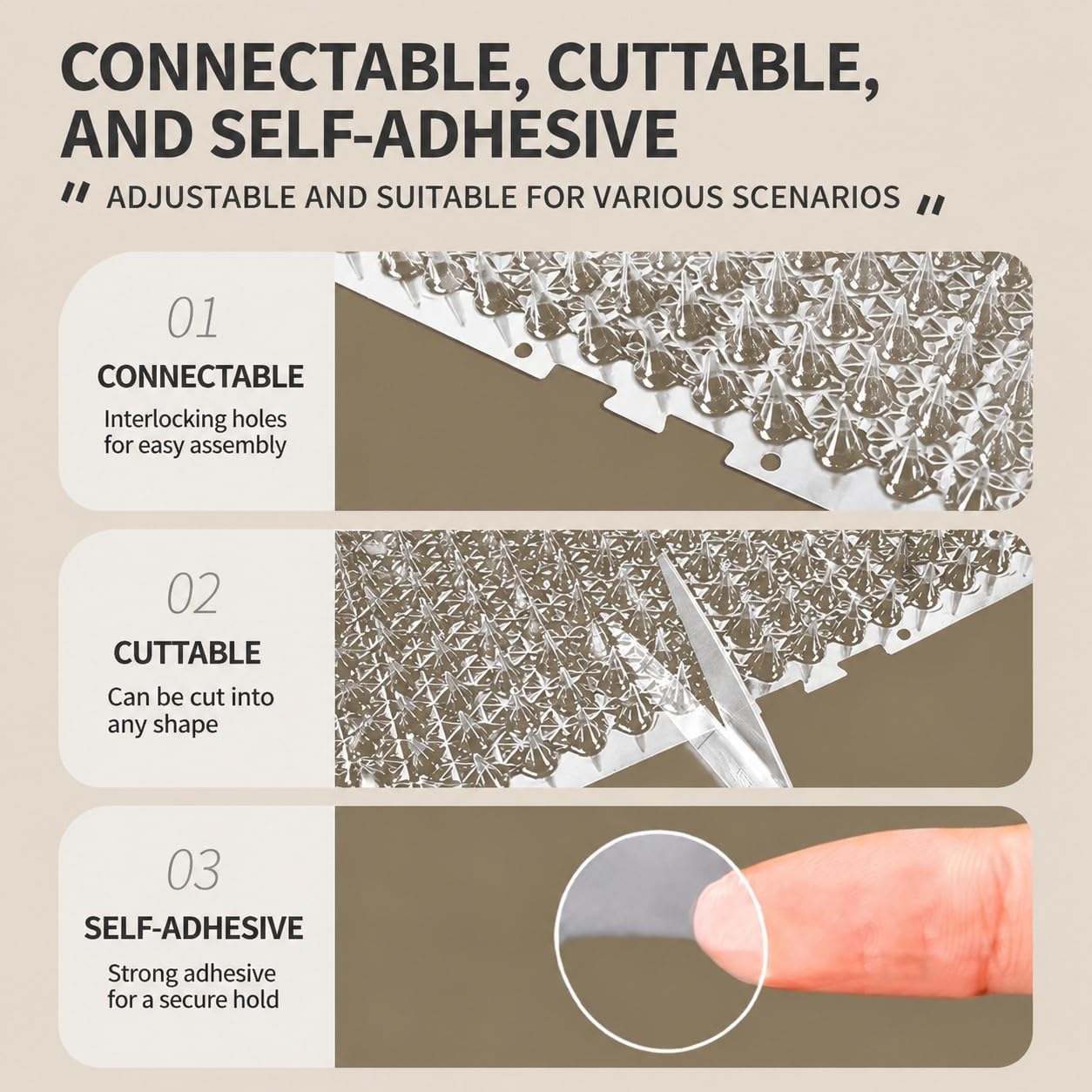 Tapis Anti-Griffes Transparent découpable pour Animaux