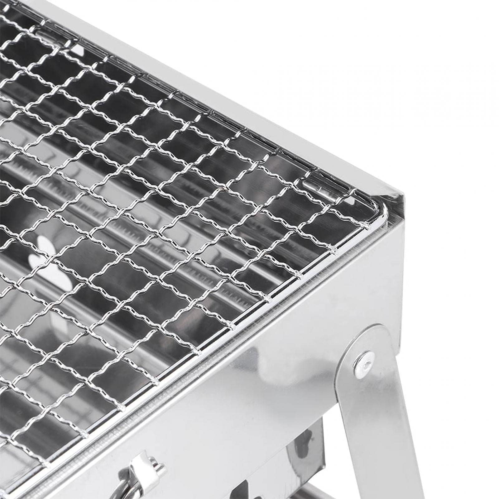 Grill ze stali nierdzewnej - Łatwy w użyciu grill Grill węglowy Bez rdzy do grilla Kebab do japońskiego grilla 35x27x20cm