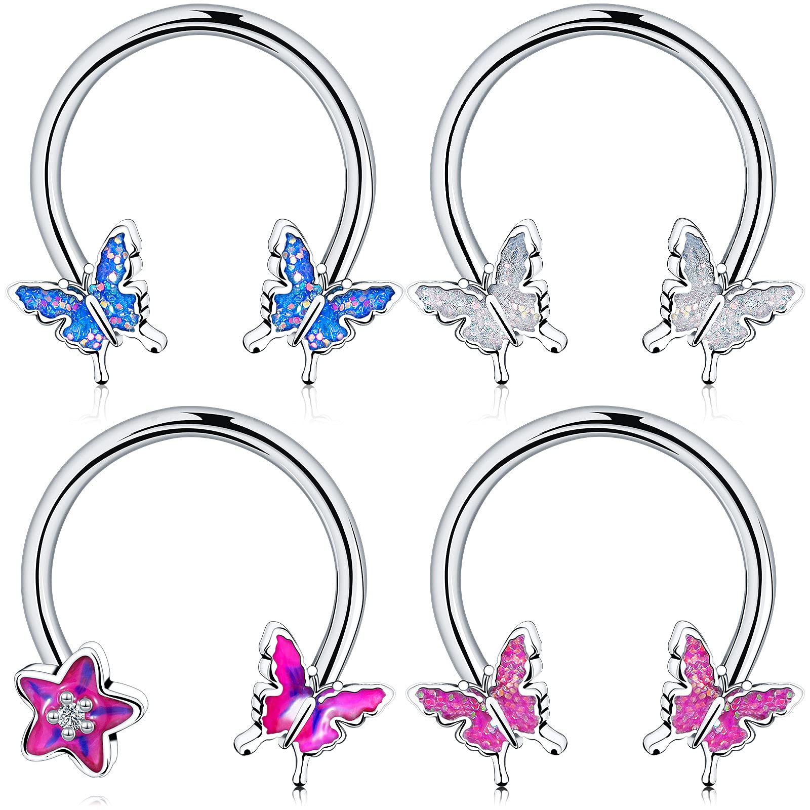 Women Mens Nose Hoop Cartilage Tragus Ear Septum Ring Helix Piercing Jewelry