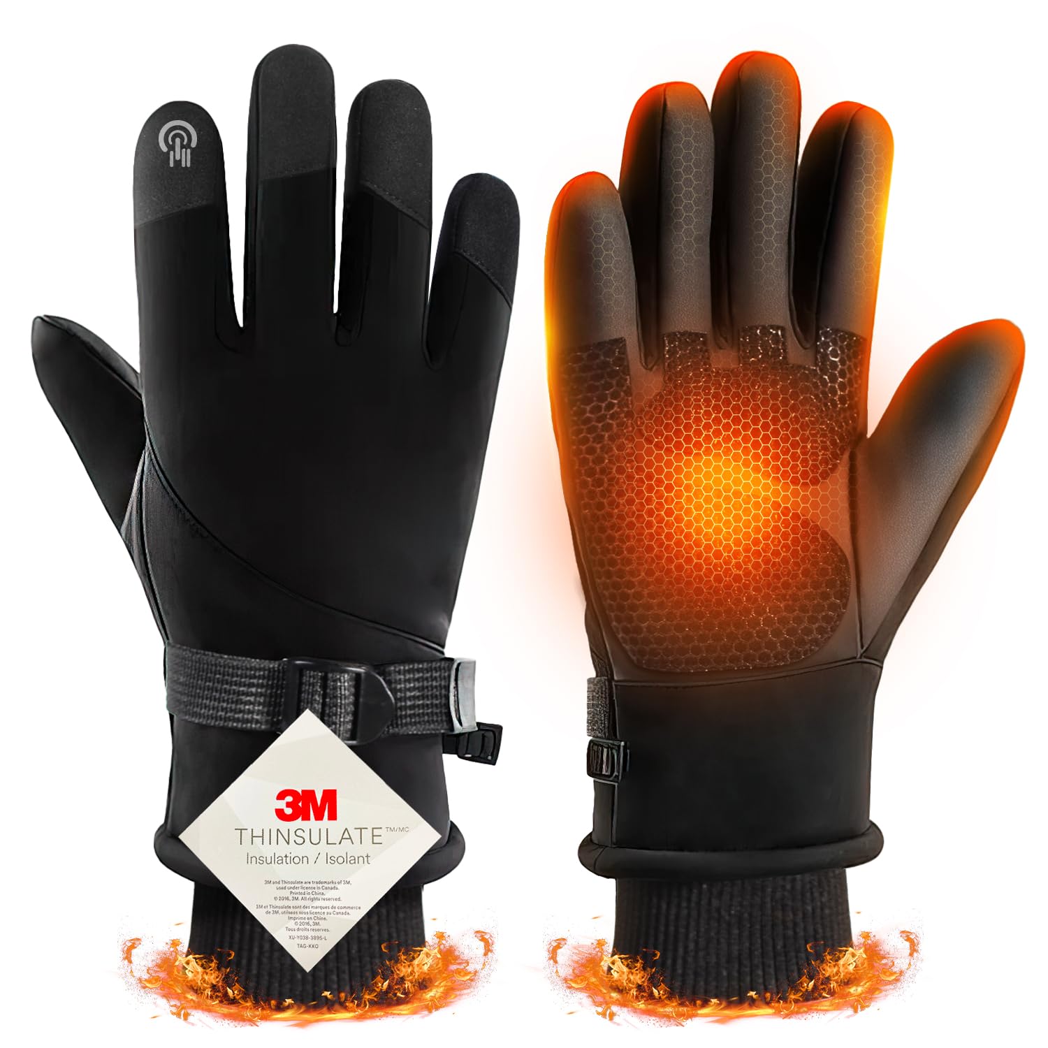 [CZLYXO] 防寒手袋 防寒グローブ 手袋 メンズ レディース スマホ対応 タッチパネル グローブ 防風 撥水加工 冬用 保温 厚手 革 滑り止め 紛失防止結び付け 男女兼用 (ブラック, 2XL) Amazon | [Czlyxo] 防寒手袋 防寒グローブ 手袋 メンズ レディース