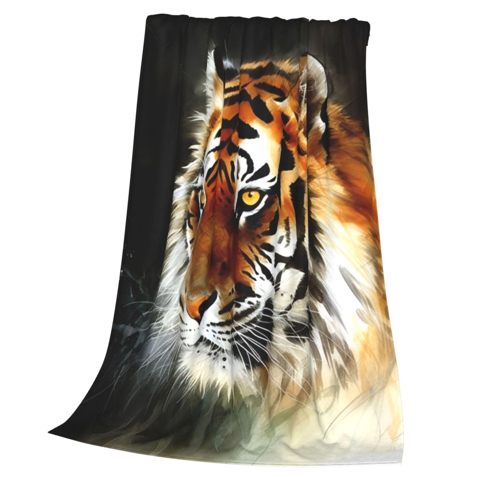 Plaid tigre en flanelle de microfibre pour des soirées cocooning sur le canapé