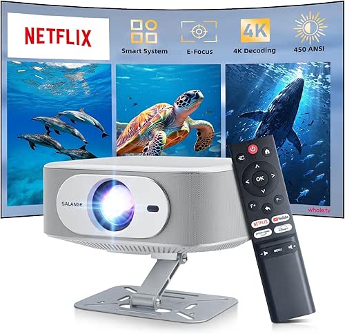 Salange Vidéoprojecteur,Compatible avec Netflix,1080P natif Prend en Charge Le Projecteur