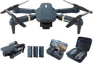 Super Endurance Foldable Drone with Camera for Beginners– 60+ min Flight Time, WiFi FPV Quadcopter with 120°Wide-Angle 1080P HD Camera, Optical Flow Positioning, Follow Me, Dual Cameras(3 Batteries)