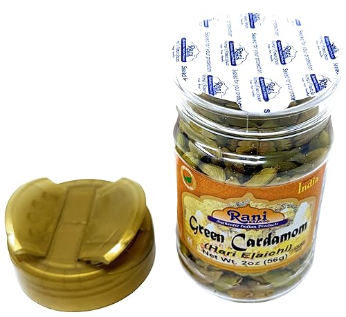 Miniatura 5 de Rani Green Cardamomomo Pods Spice (Hari Elachi) - Tarro PET de 2 onzas (1.98 oz)  Todo natural  Vegano  Apto para gluten, sin OMG  Producto de la