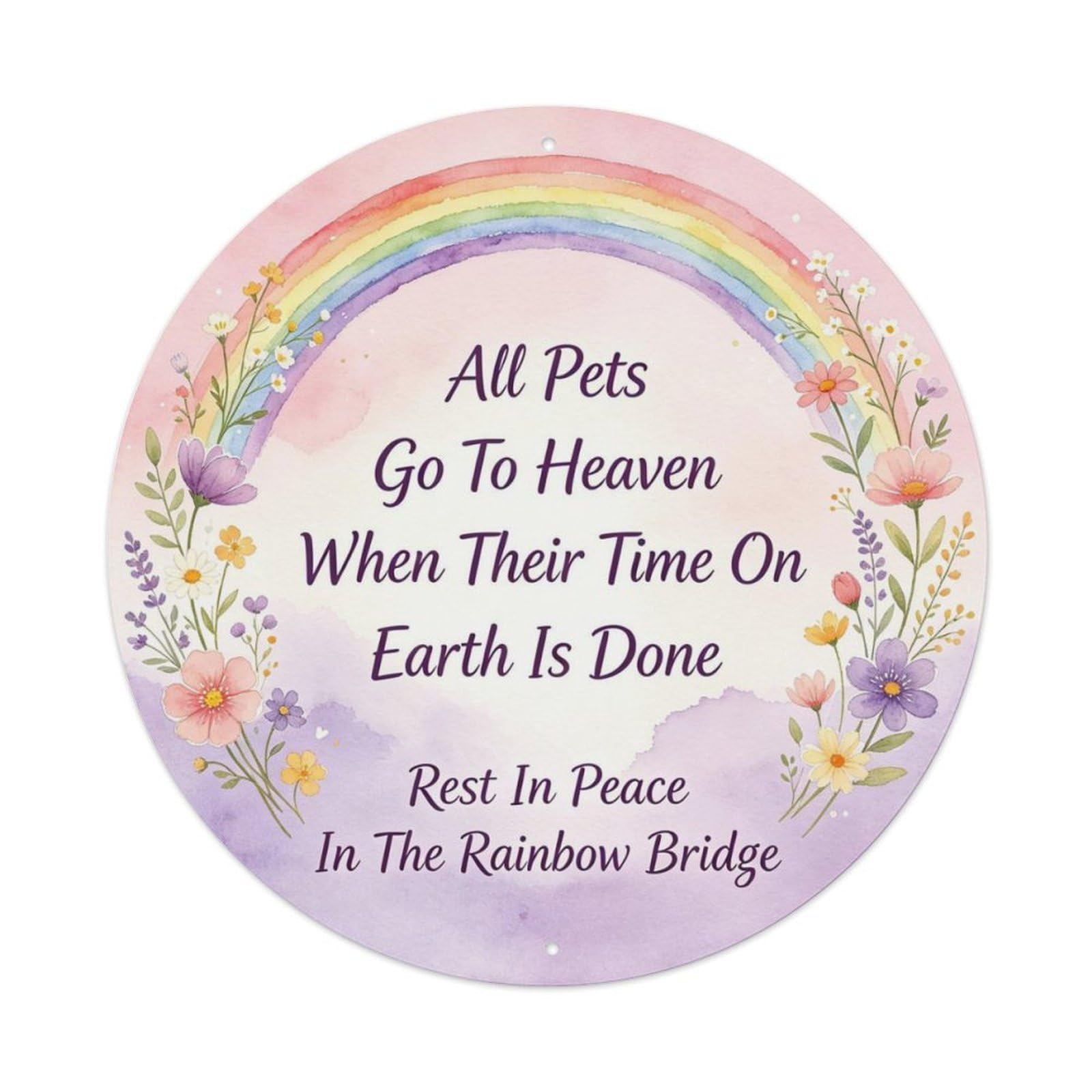 All Pets Go To Heaven Metal Tin Sign Plaque