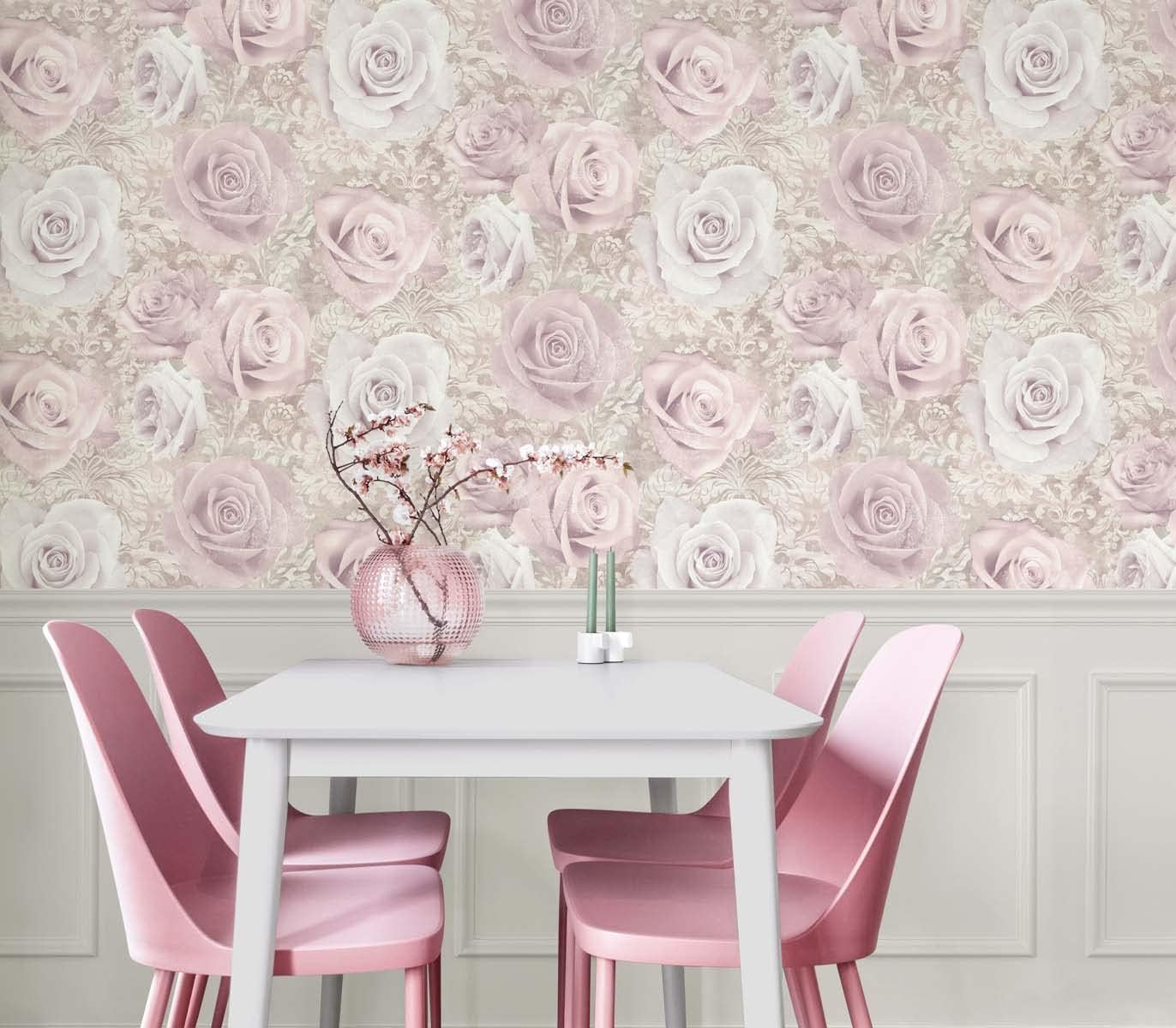 NextWall Reverie Floral Peel and Stick Wallpaper (Light Pink)