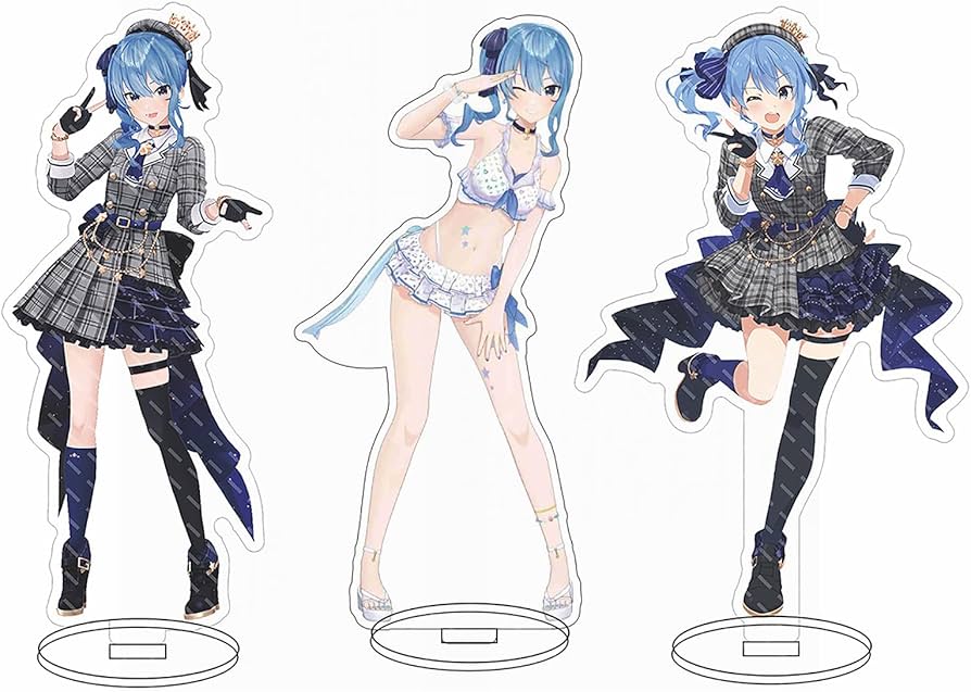 Amazon.co.jp: アクリルスタンド 星街-すいせい 3点セット 萌えグッズ