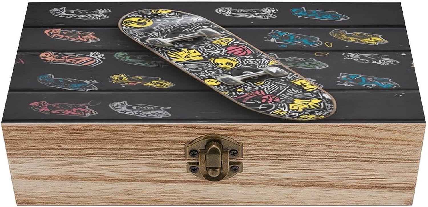 Personalized Wooden Keepsake Box Wood Memory Box with A Hinged Lid