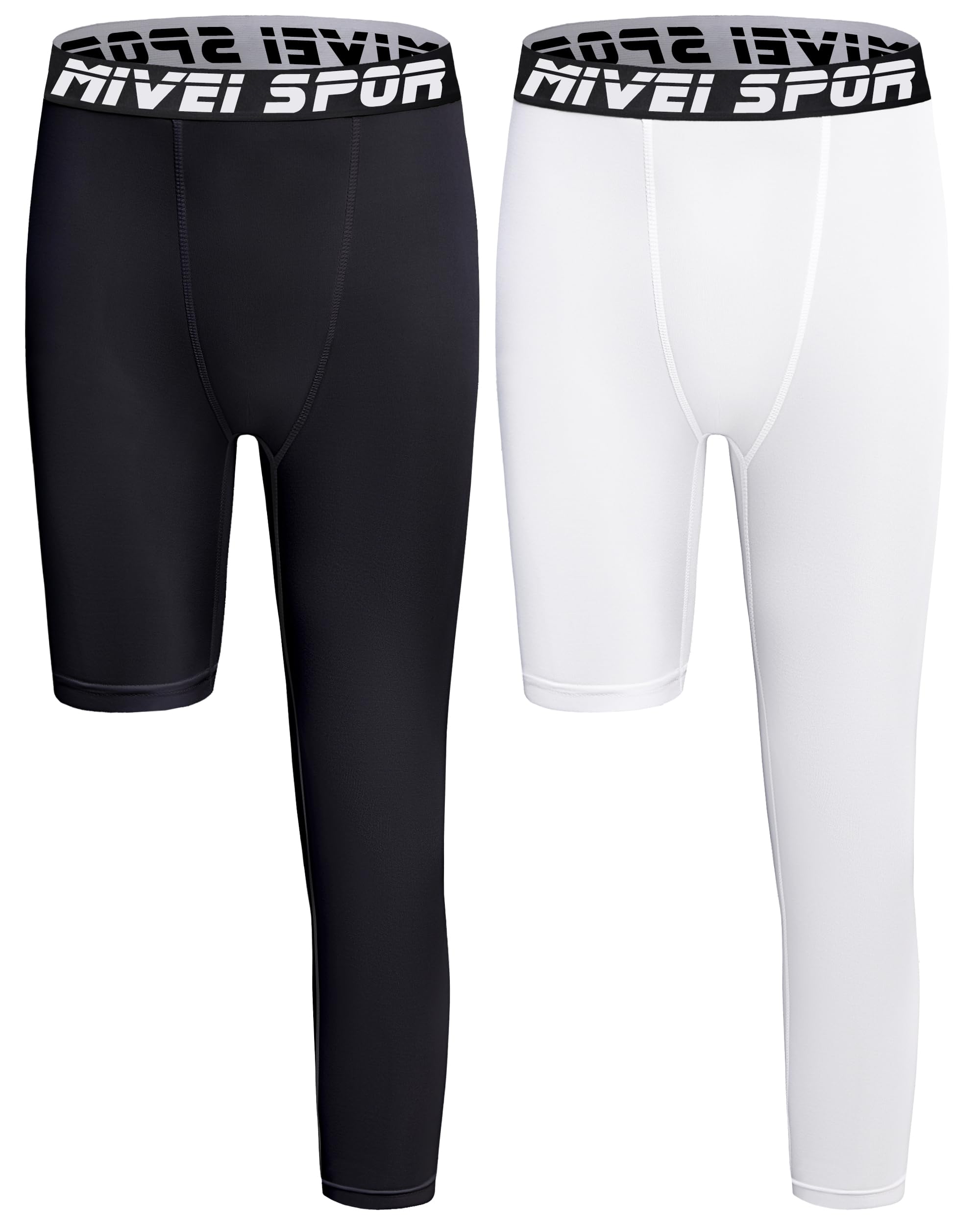 Calzamaglia Compressione UNA Gamba Per Ragazzi | Basket, Corsa | Bianco O Nero - Foto 10