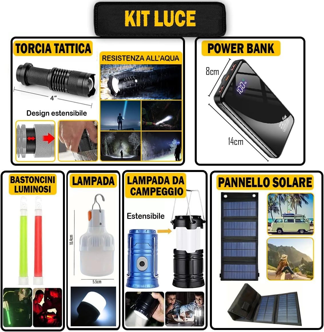 Kit di Sopravvivenza Avanzato - Zaino di Emergenza con Accessori Outdoor (Z3Advanced)