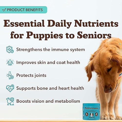 Miniatura 2 de Natural Dog Company Multivitamínico 25 en 1 para perros  Masticables suaves formulados por veterinarios para cachorros, adultos y perros mayores,