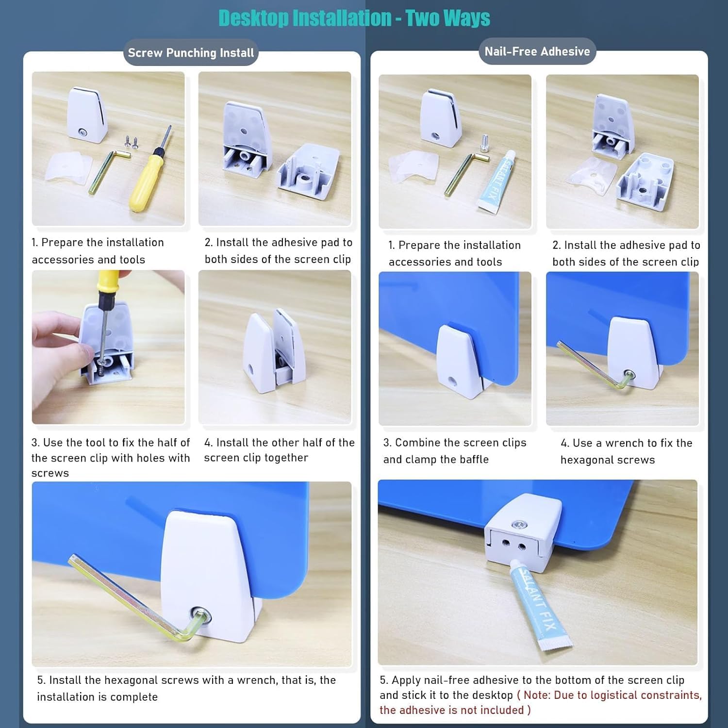 フロストアクリルデスクパーティションスクリーン、調節可能なオフィスディバイダー、ワークステーションまたは寮用のポータブルプライバシー