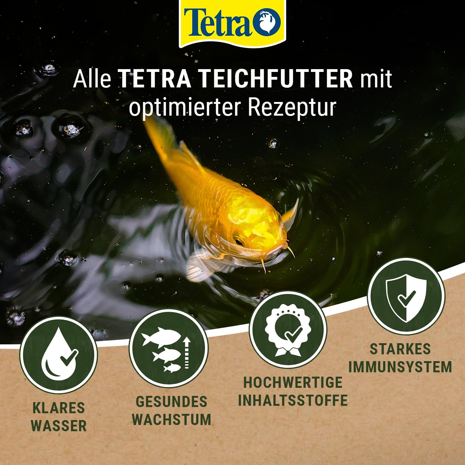 Tetra Pond Koi Sticks - Koi-Futter für farbenprächtige Fische und eine verbesserte Wasserqualität, 50 L Sack