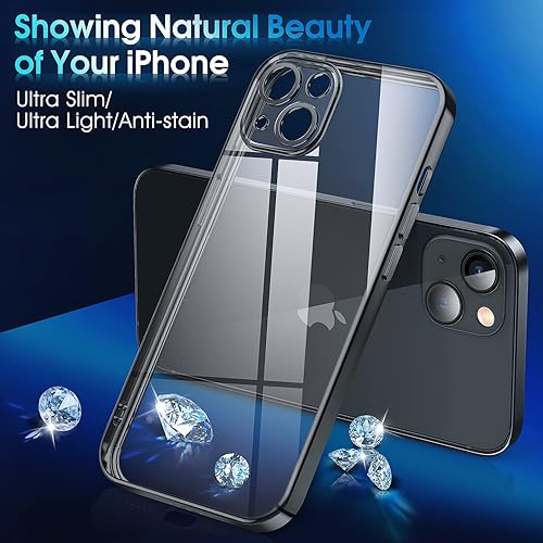 Miniatura 2 de Supdeal Funda transparente para iPhone 13 Mini, No amarilla Protección de cámara Prueba de caída de grado militar, transparente, a prueba de golpes,