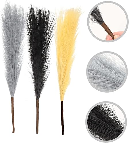 Miniatura 5 de Artibetter 12 piezas de decoración de caña, ramas de hierba, flores artificiales falsas de hierba de pampas, plantas de casa para interiores,