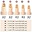 BBTO 10 Pcs Mallet Finger Splint, 5 Sizes Finger Support Brace Stabilizer Straightener Plastic Fingertip Protectors Arthritis Knuckle Immobilization for Thumb Pinky Middle Index Ring(Beige)