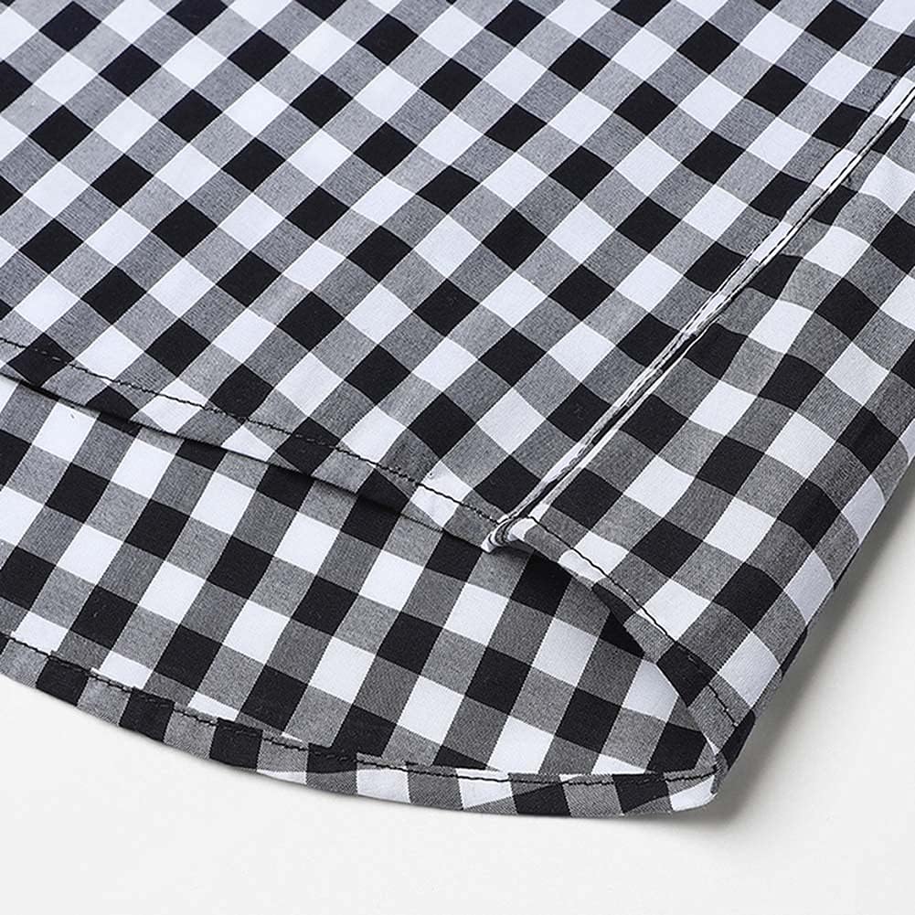 Boys' Dress Shirt Long Sleeve Plaid Button Down Poplin Shirts - Image 5