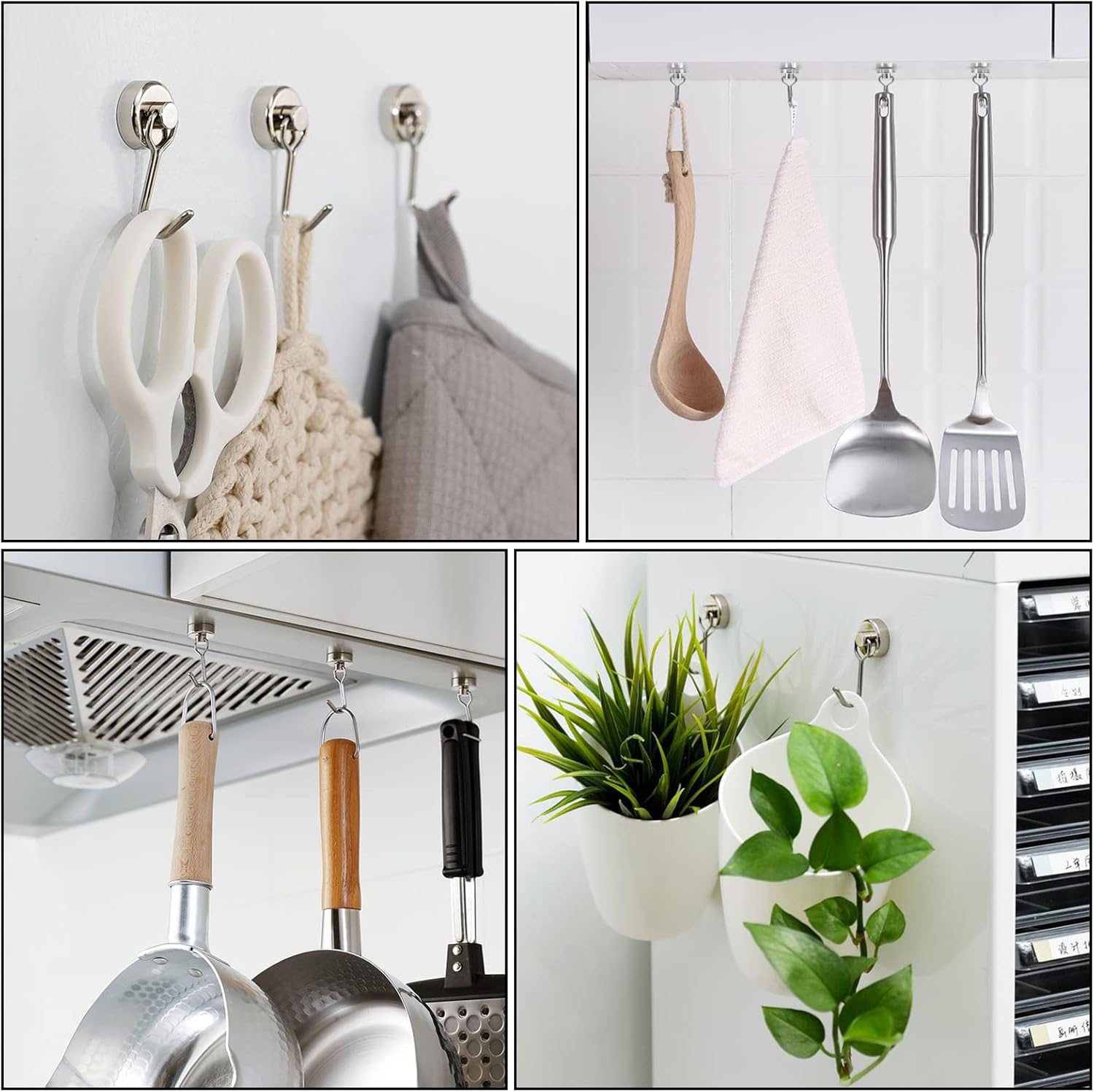 E BAVITE Swivel Swing Magnetic Hooks, Strong Neodymium Rare Earth Heavy Duty Magnet Hook Perfect for Refrigerator and Other Magnetic Surfaces, Pack of 1,Silver : Industrial & Scientific