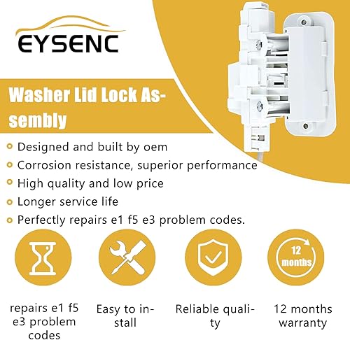 Miniatura 2 de W10810403 Reemplazo del conjunto de bloqueo de la tapa de la lavadora Ap5984435 W10648012 W10787878 Conjunto de bloqueo de tapa compatible con